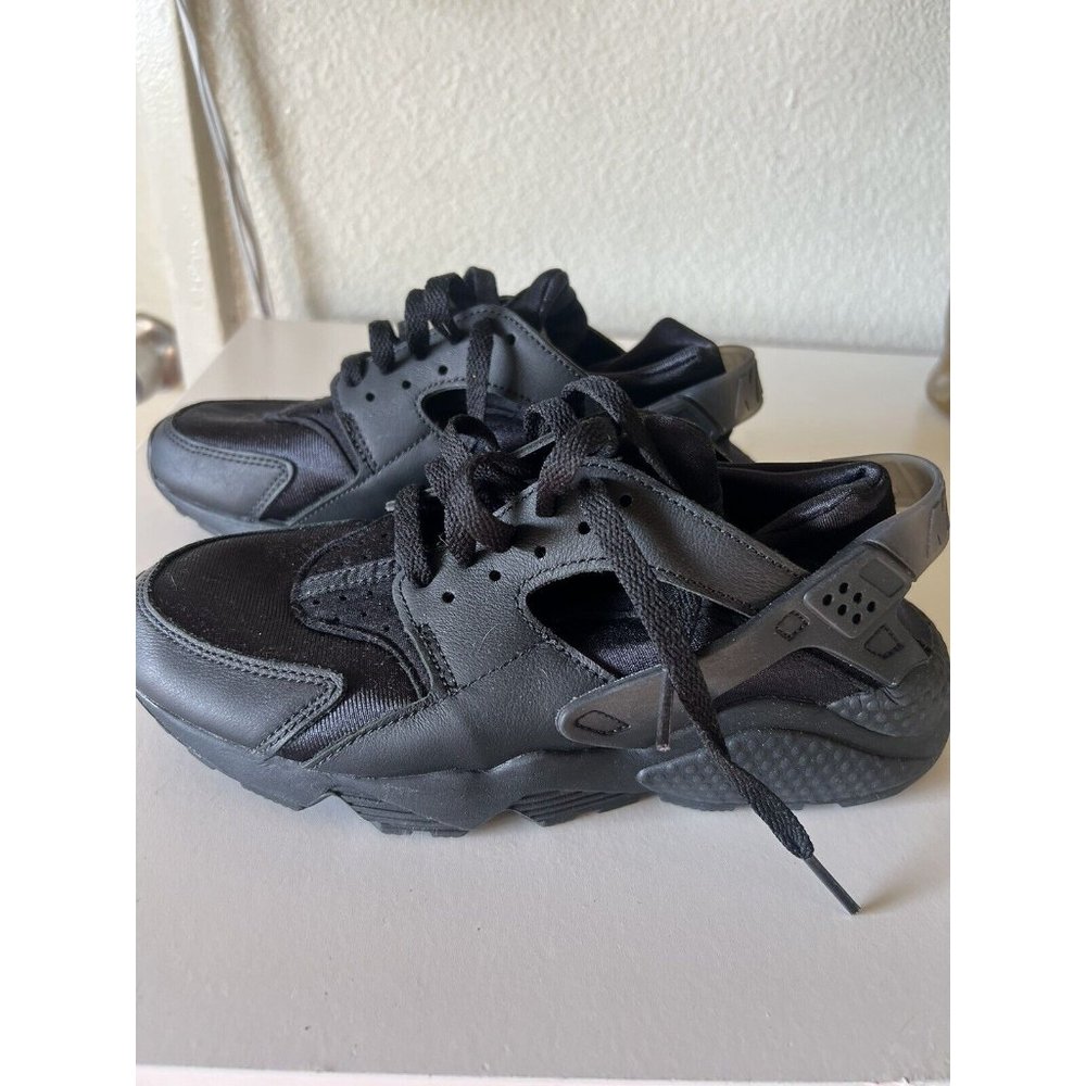 Nike Air Huarache Running Shoes Triple Black Size 7